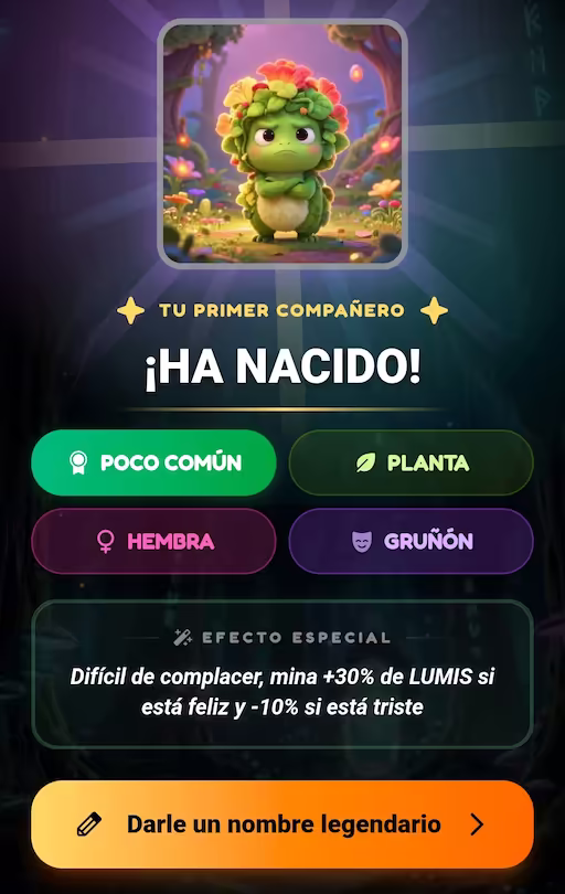 Un monstruo gruñón recién nacido saliendo de un huevo mágico